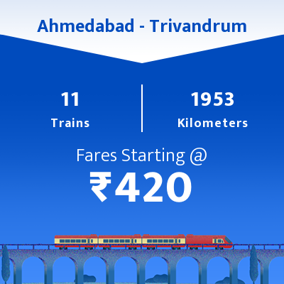 Ahmedabad To Trivandrum Trains